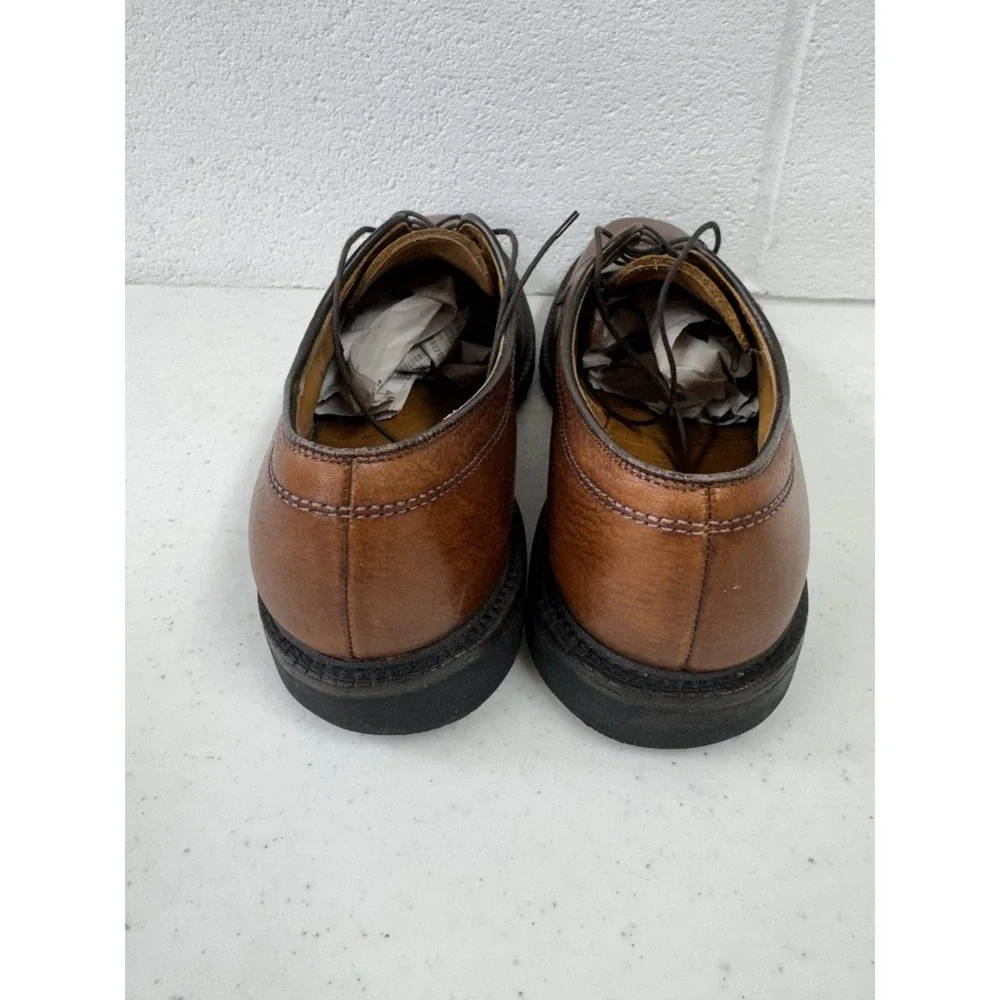 Allen Edmonds Becker Men Size 11‎ B Shoes Brown Leather Cap Toe Low Top Oxford